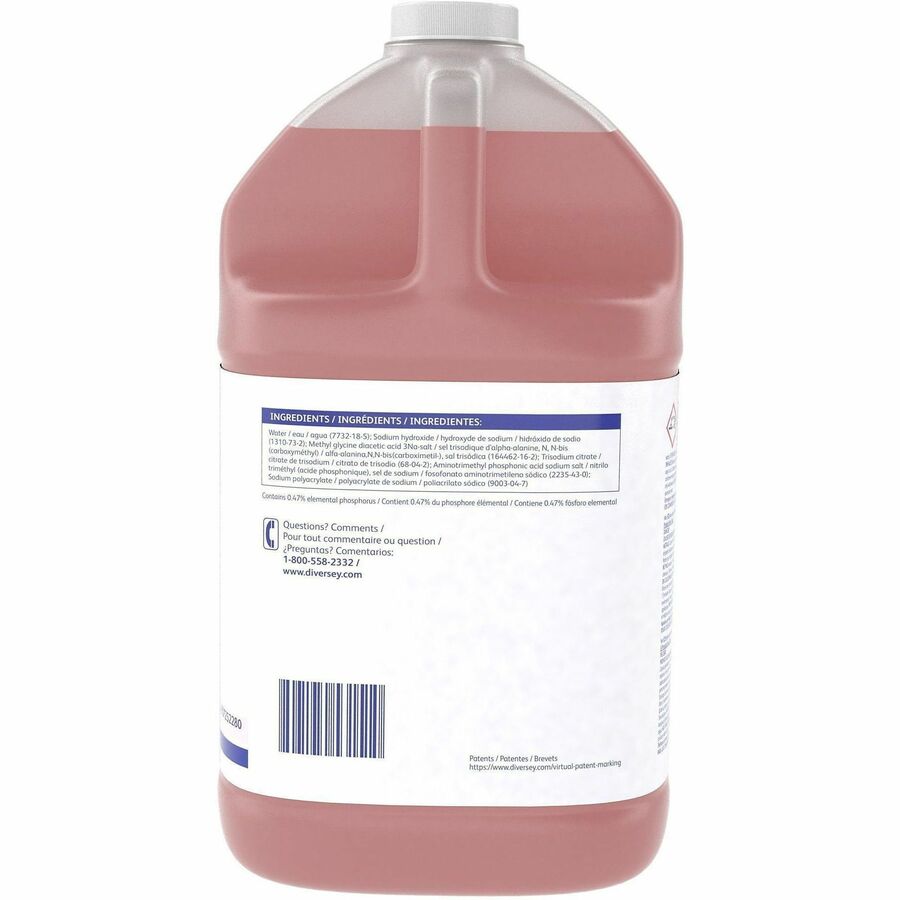 Suma Nova L6 - For Dish, Dishwasher - 128 fl oz (4 quart) - 11.5 to 13.9 pH - Characteristic, Ammonia Scent - Recommended For: Food Remover, Grease Remover, Scale Remover, Stain Remover, Hard Water Remover, Soil Remover - Kosher - Red Jug - 4 Pack