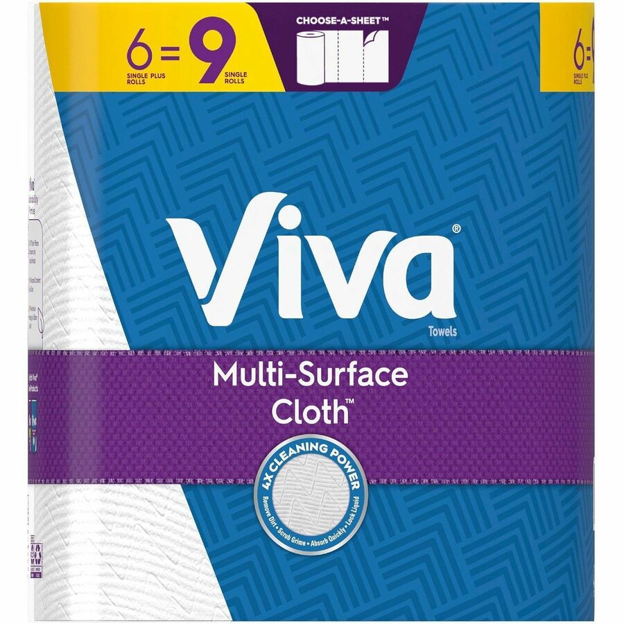 Viva Choose-A-Sheet Paper Towels - 1 Ply - 83 Sheets/Roll - Signature soft, smooth texture - White - Paper - 1 Each