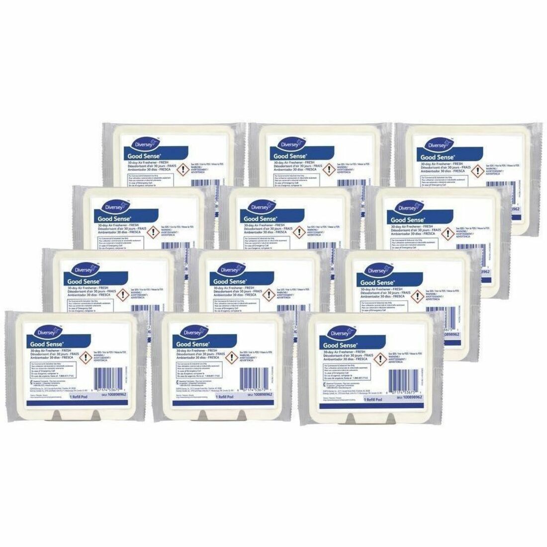 Diversey GoodSense 30Day Air Freshener Refills - Cartridge - 0.6 fl oz (0 quart) - Fresh - 30 Day - Odor Neutralizer - 12 / Carton
