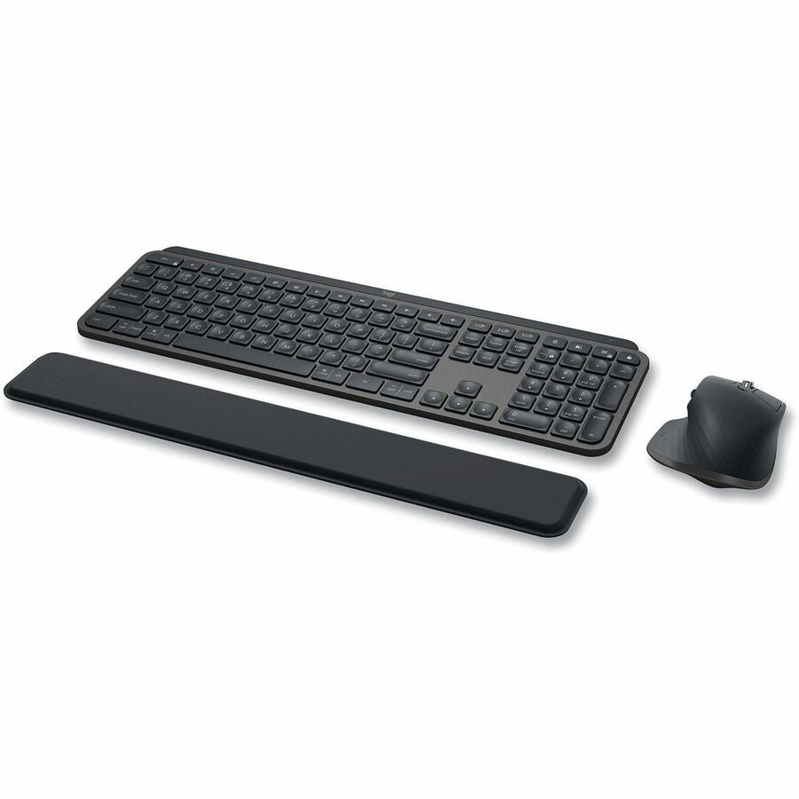 Logitech MX Keys Combo for Business Keyboard & Mouse - USB Wireless Bluetooth Keyboard - USB Wireless Bluetooth Mouse - Darkfield - 8000 dpi - 7 Button - Scroll Wheel - Right-handed - Compatible with PC, Mac - 1 Each