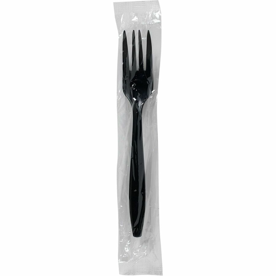 Dixie Cutlery Set - Fork - Fork - Food - Disposable - Plastic, Polypropylene - Black - 1000 / Case