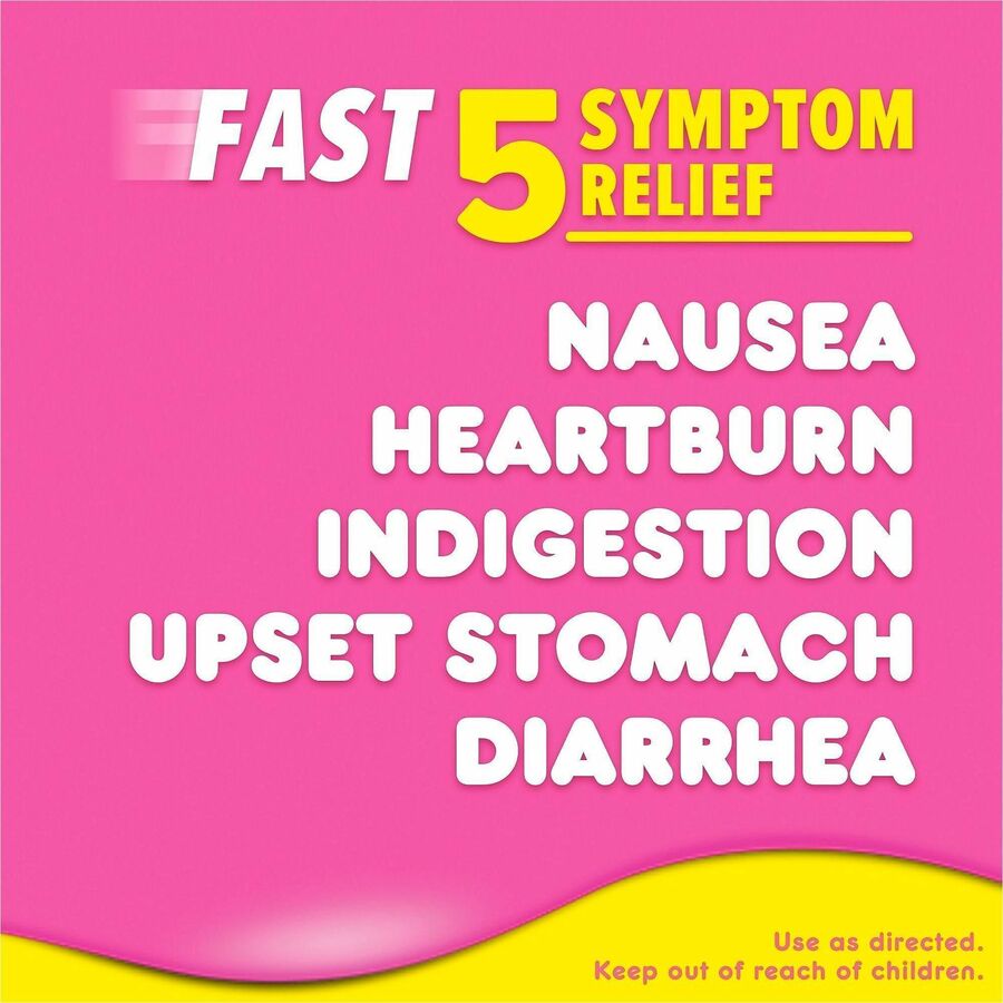 Pepto Bismol Chewable Tablets Original - For Upset Stomach, Indigestion, Nausea, Heartburn, Diarrhea - Cherry - 30 / Box