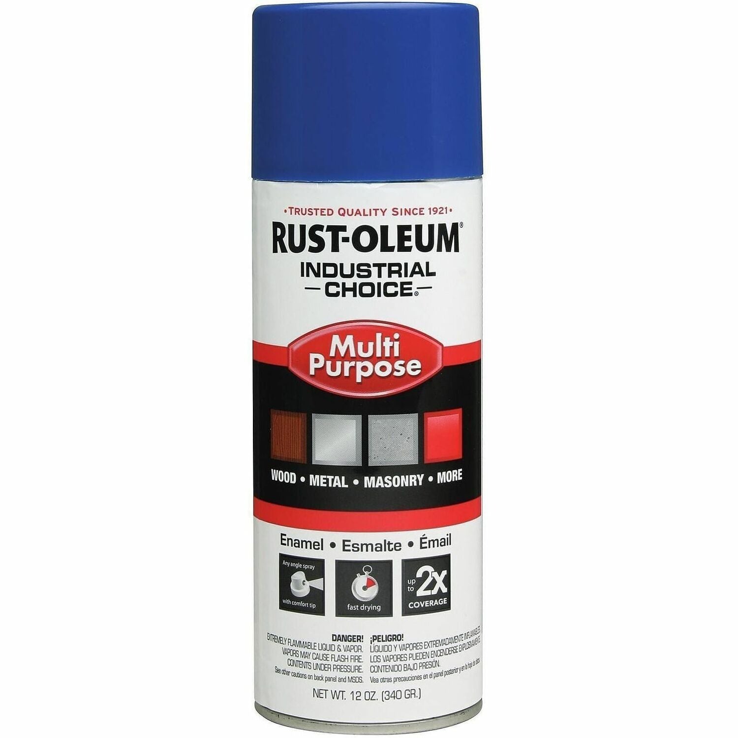 Industrial Choice Enamel Spray Paint - Aerosol - Gloss - OSHA Safety Blue - 12 oz - 1 Each