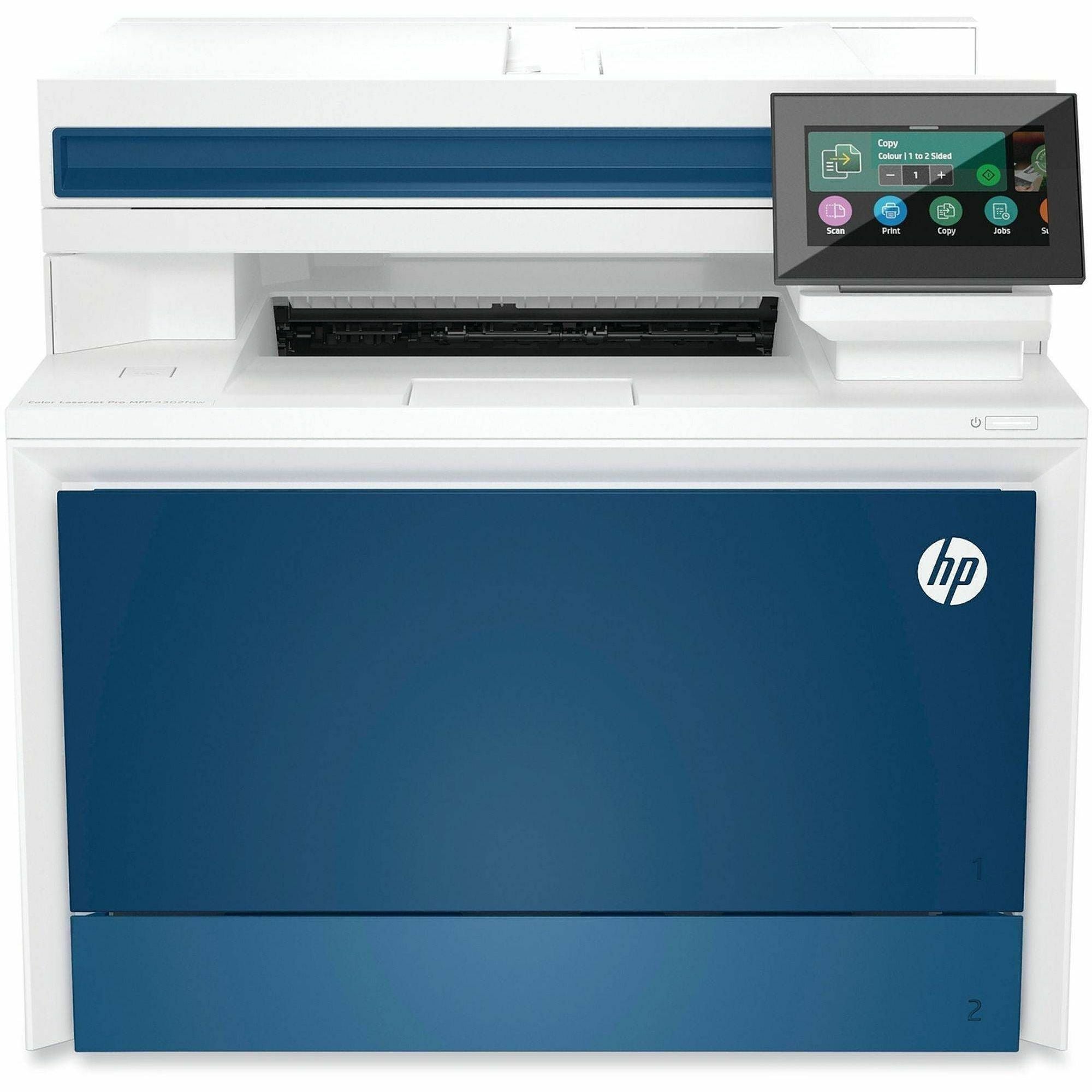 HP LaserJet Pro 4301fdw Wireless Laser Multifunction Printer - Color - Copier/Fax/Printer/Scanner - 40 ppm Color Print - 600 x 600 dpi Print - Automatic Duplex Print - Up to 50000 Pages Monthly - Color Flatbed/ADF Scanner - 600 x 600 dpi Optical Scan -...