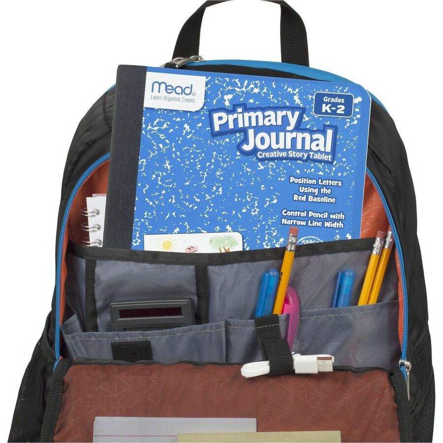 Mead Gr K-2 Classroom Primary Journal Story Tablet - 1 Subject(s) - 100 Sheets - Printed - Sewn - 7 1/2" x 9 3/4" Sheet Size - Blue Marble Cover - Half Ruled Page, Double Sided Sheet, Manuscript Alphabet, Smooth, Opaque, Undated - 1 Each