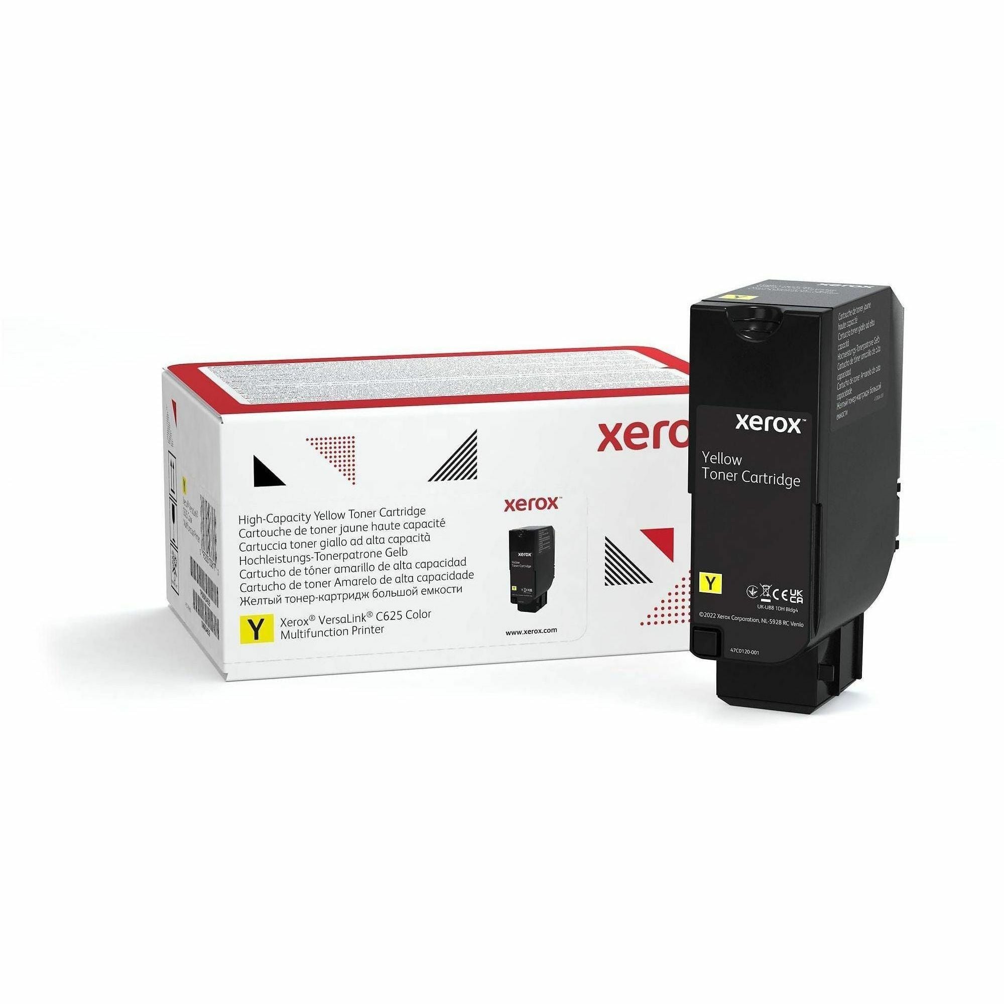 Xerox Original High Yield Laser Toner Cartridge - Yellow - 1 Each - 16000 Pages