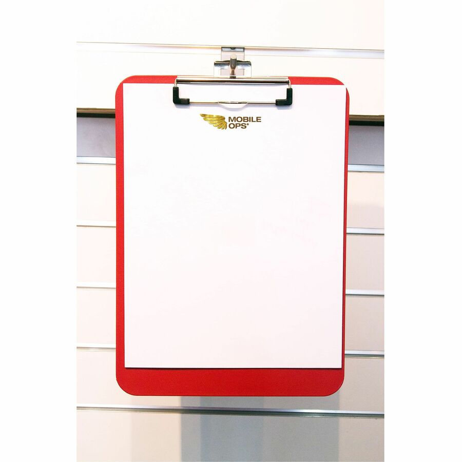 Mobile OPS Unbreakable Clipboard Red (61622) - Wire Clip - Polypropylene - Red
