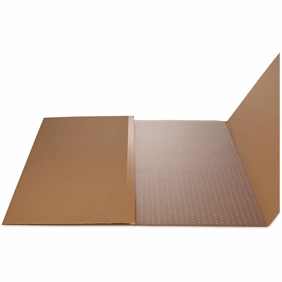 Deflecto SuperMat Medium Pile Carpet Chairmat - Medium Pile Carpet, Commercial, Home Office, Indoor, Floor - 48" Length x 36" Width - Rectangular - Vinyl - Clear - 1 Each