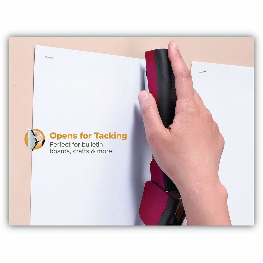 Bostitch Dynamo Stapler with Pencil Sharpener - Staples Upto 20 Sheet - Holds Upto 210 Staple - Full Strip - Magenta - 1 Each