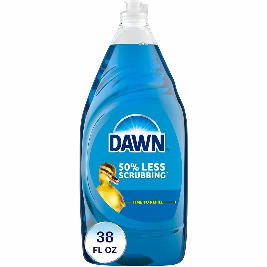 Dawn Ultra Dish Liquid Soap - For Multipurpose - Liquid - 38 fl oz (1.2 quart) - Recommended For: Grease Remover, Oil Remover, Spill Remover, Grime Remover, Stain Remover - Blue - 1 Bottle