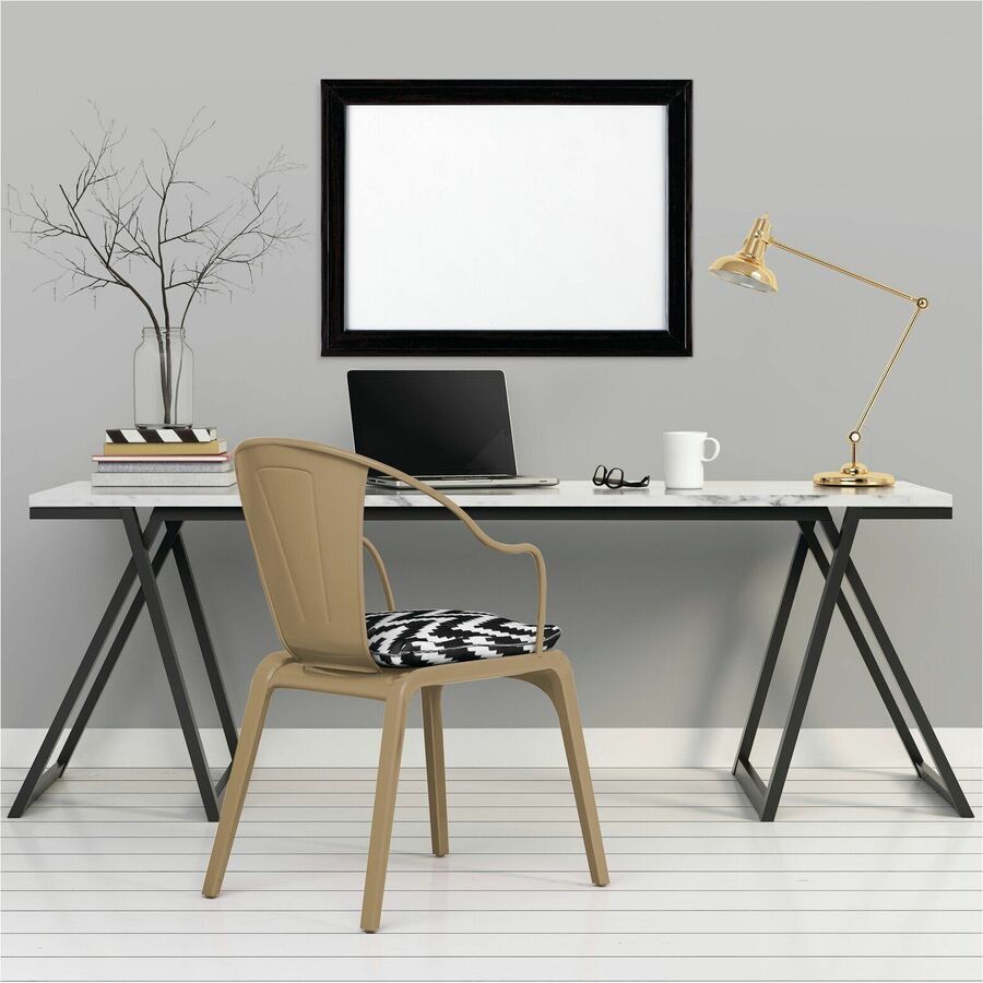 Quartet Home D&eacute;cor Magnetic Dry-Erase Board, 17" x 23" , Ebony Frame - 23" (1.9 ft) Width x 17" (1.4 ft) Height - White Painted Steel Surface - Ebony Wood Frame - Horizontal/Vertical - Magnetic - Smooth Writing, Easy to Clean - 1 Each