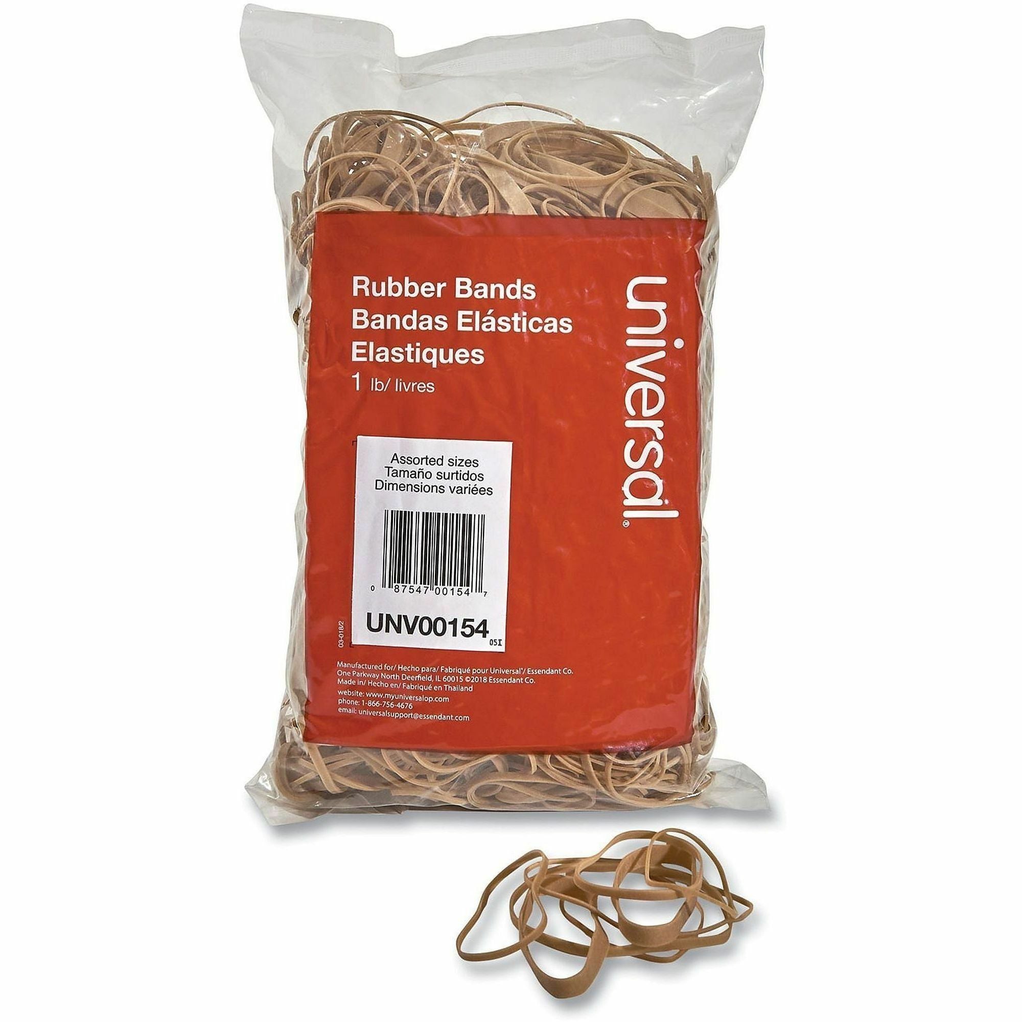 Universal Standard Rubber Bands - Size: #54, Assorted - Elastic - Rubber - Beige - 1 Pack