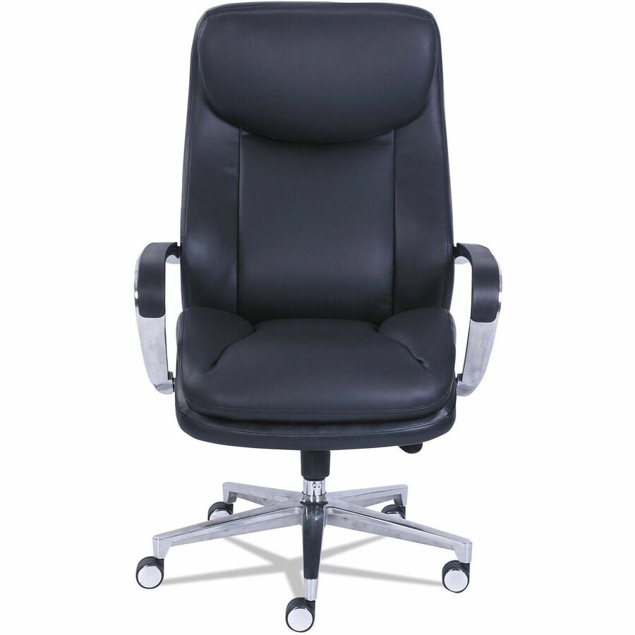 La-Z-Boy ComfortCore Chair - Black Seat Color - Gel, Memory Foam Seat Material - Black Back Color - High Back - 5-star Base - Black - Bonded Leather - 1 Each