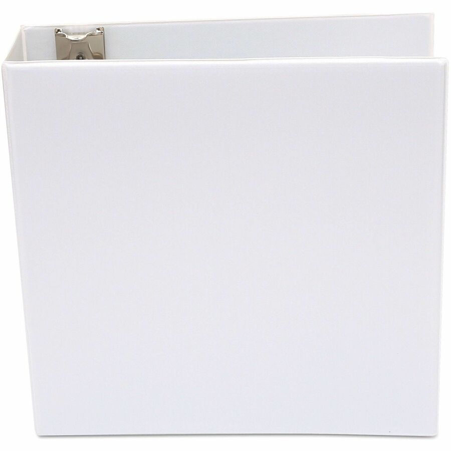 Universal Economy Round Ring View Binder, 3 Rings, 3" Capacity, 11 x 8.5, White - 3" Binder Capacity - 460 Sheet Capacity - 3 Ring(s) - Fastener(s): Ring - Pocket(s): 2, Inside Front & Back - Polypropylene - White - Non-stick - 1 Each