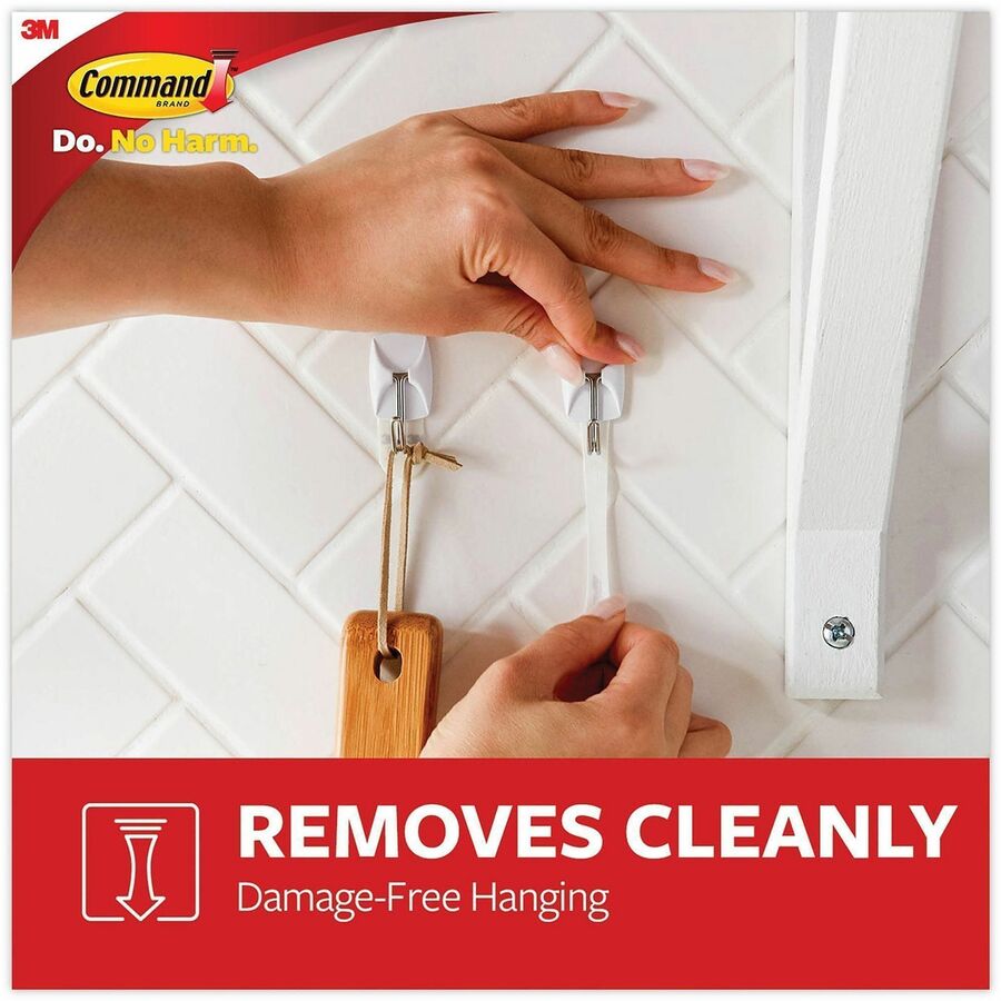 Command Hanging Hooks Assortment - 14 Hooks - 3 Small Hook - 3 Medium Hook - 2 Large Hook - 16 lb (7.26 kg) Capacity - Adhesive - Assorted - Wire Hook - for General Purpose, Home, Wood, Tile, Glass, Metal, Hat, Calendar, Decoration, Fabric, Smooth Surf...