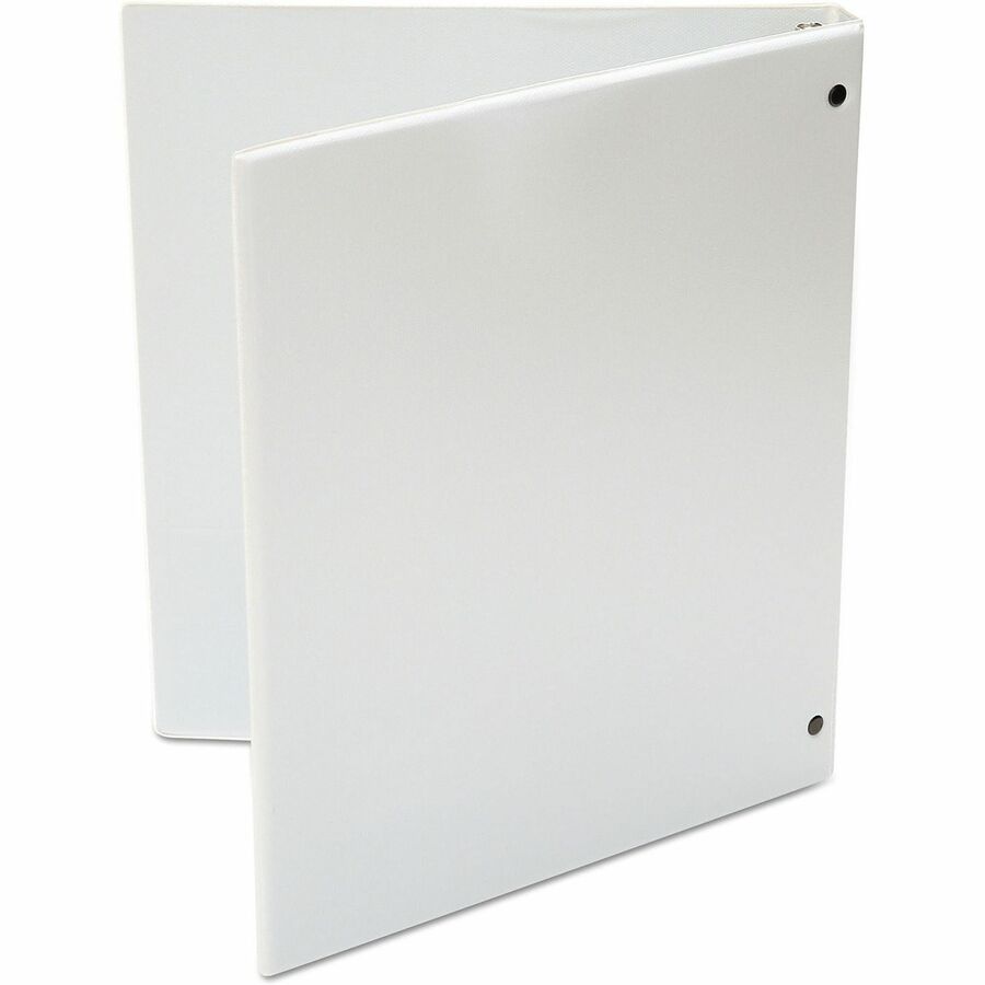 Universal Economy Round Ring View Binder, 3 Rings, 0.5" Capacity, 11 x 8.5, White - 1/2" Binder Capacity - 100 Sheet Capacity - 3 Ring(s) - Fastener(s): Ring - Pocket(s): 2, Inside Front & Back - Polypropylene - White - Non-stick - 1 Each