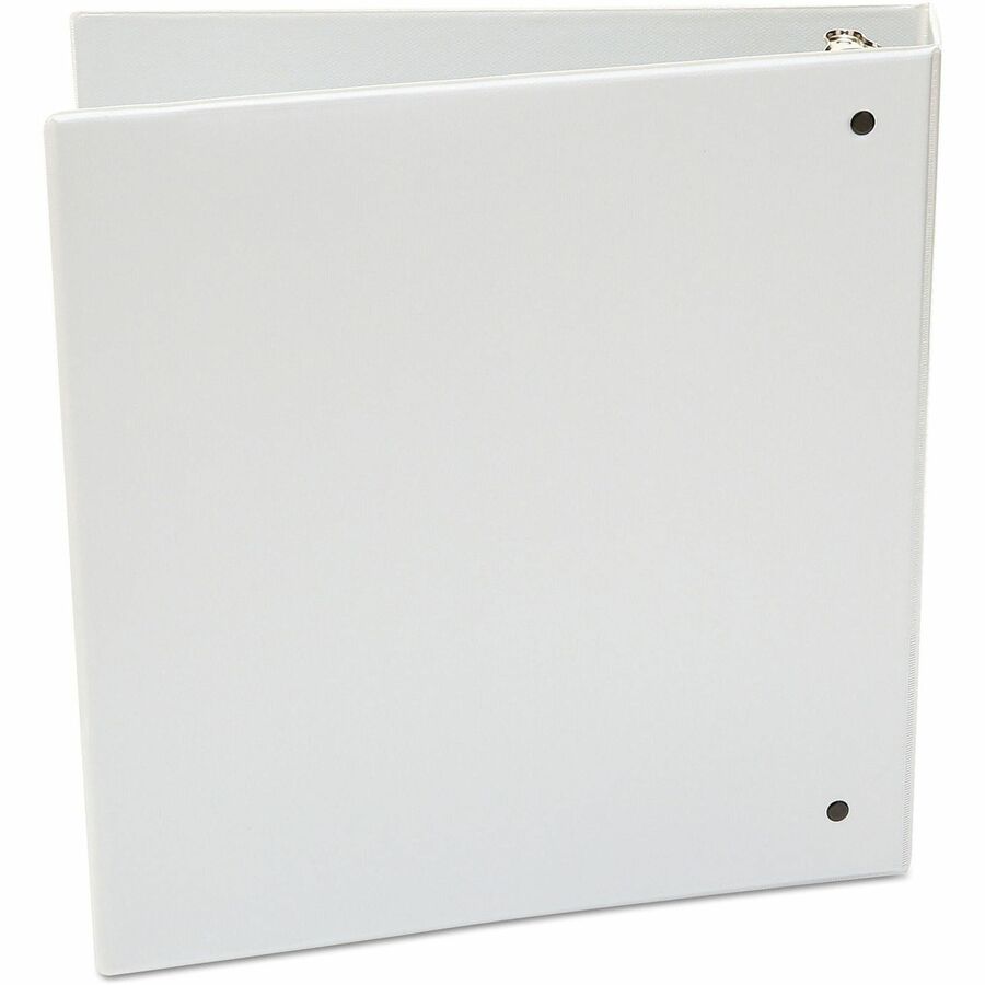 Universal Economy Round Ring View Binder, 3 Rings, 1.5" Capacity, 11 x 8.5, White - 1 1/2" Binder Capacity - 275 Sheet Capacity - 3 Ring(s) - Fastener(s): Ring - Pocket(s): 2, Inside Front & Back - Polypropylene - White - Non-stick - 1 Each