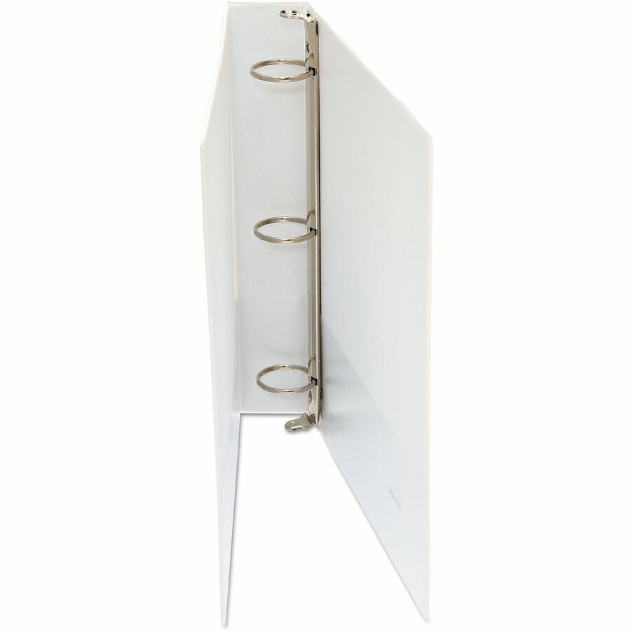 Universal Economy Round Ring View Binder, 3 Rings, 1.5" Capacity, 11 x 8.5, White - 1 1/2" Binder Capacity - 275 Sheet Capacity - 3 Ring(s) - Fastener(s): Ring - Pocket(s): 2, Inside Front & Back - Polypropylene - White - Non-stick - 1 Each