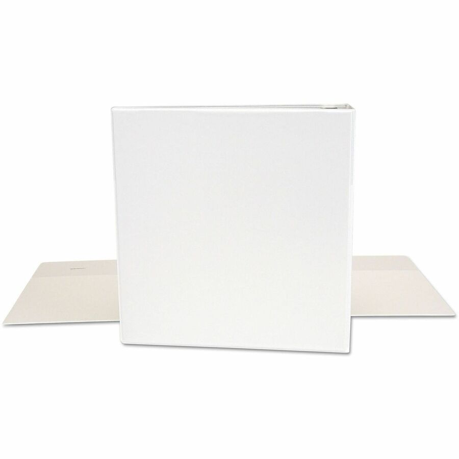 Universal Economy Round Ring View Binder, 3 Rings, 1.5" Capacity, 11 x 8.5, White - 1 1/2" Binder Capacity - 275 Sheet Capacity - 3 Ring(s) - Fastener(s): Ring - Pocket(s): 2, Inside Front & Back - Polypropylene - White - Non-stick - 1 Each