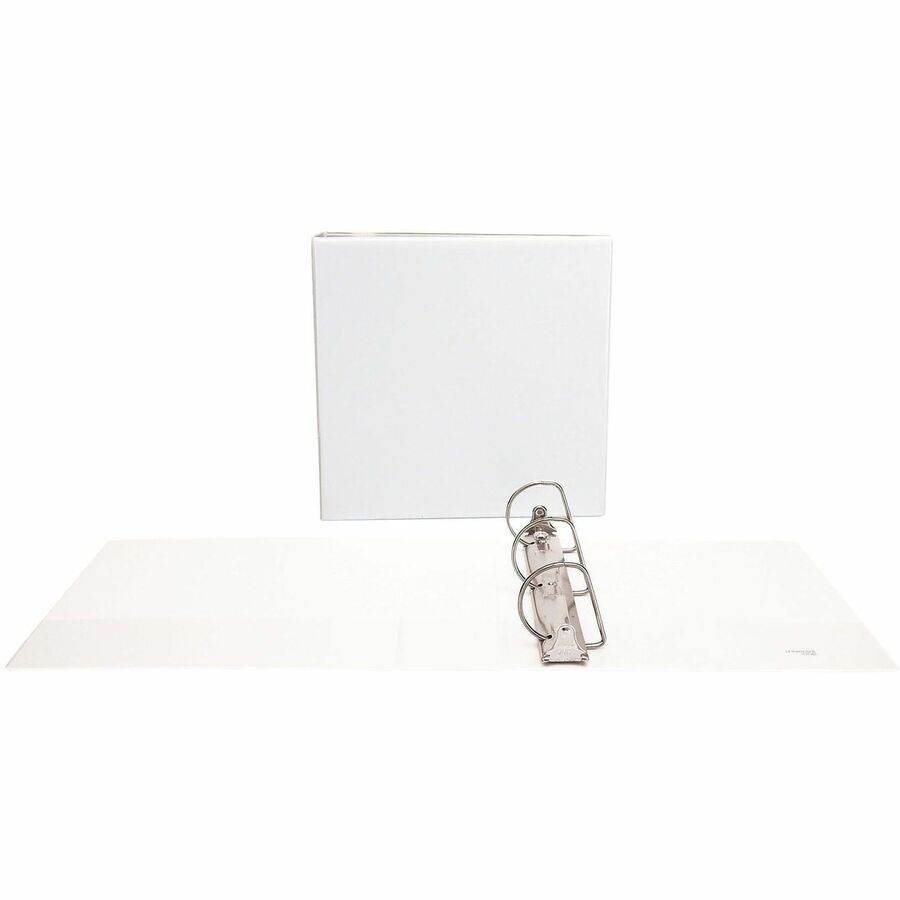 Universal Slant D-Ring View Binder, 3 Rings, 3" Capacity, 11 x 8.5, White - 3" Binder Capacity - 600 Sheet Capacity - 3 Ring(s) - Fastener(s): Ring - Pocket(s): 2, Inside Front & Back - Polypropylene - White - Non-stick - 1 Each