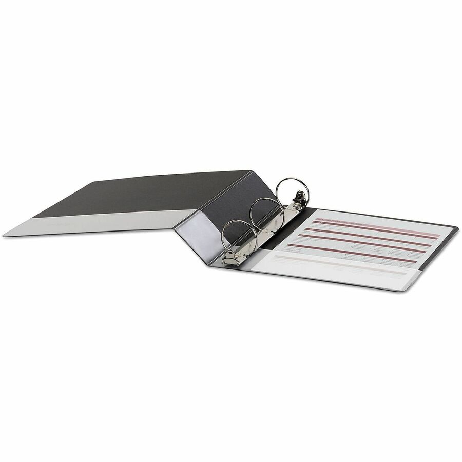 Universal Economy Round Ring View Binder, 3 Rings, 2" Capacity, 11 x 8.5, Black - 2" Binder Capacity - 375 Sheet Capacity - 3 Ring(s) - Fastener(s): Ring - Pocket(s): 2, Inside Front & Back - Polypropylene - Black - Non-stick - 1 Each