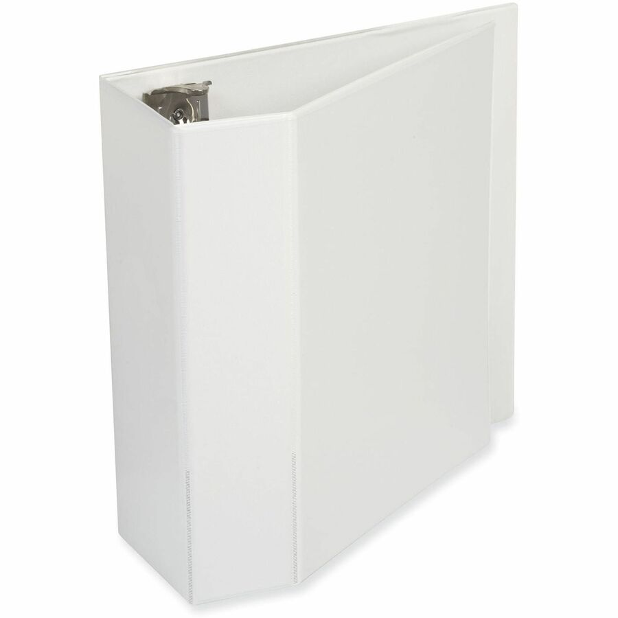 Universal Slant D-Ring View Binder, 3 Rings, 4" Capacity, 11 x 8.5, White - 4" Binder Capacity - 775 Sheet Capacity - 3 Ring(s) - Fastener(s): Ring - Pocket(s): 2, Inside Front & Back - Polypropylene - White - Non-stick - 1 Each