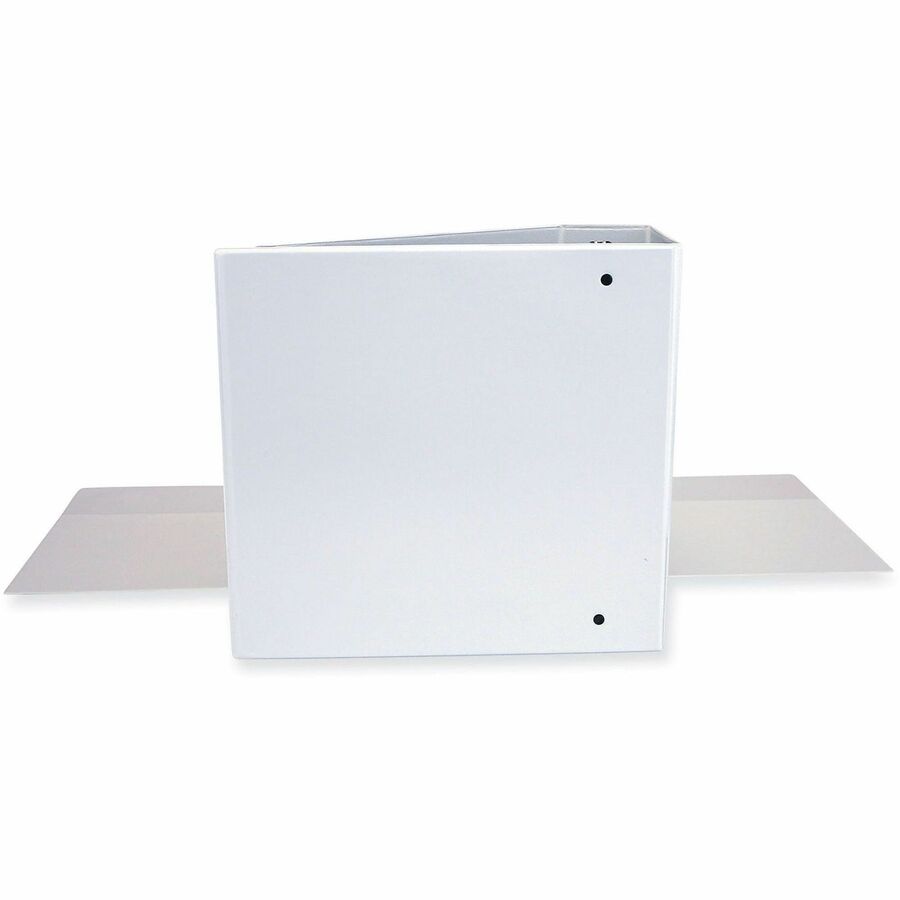 Universal Slant D-Ring View Binder, 3 Rings, 4" Capacity, 11 x 8.5, White - 4" Binder Capacity - 775 Sheet Capacity - 3 Ring(s) - Fastener(s): Ring - Pocket(s): 2, Inside Front & Back - Polypropylene - White - Non-stick - 1 Each