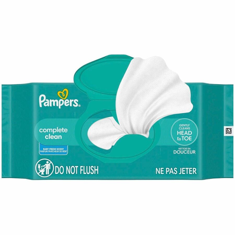 Pampers Complete Clean Cleaning Wipe - 1 Ply - Blue - 72 / Pack