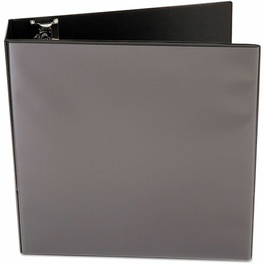 Universal Slant D-Ring View Binder, 3 Rings, 3" Capacity, 11 x 8.5, Black - 3" Binder Capacity - 600 Sheet Capacity - 3 Ring(s) - Fastener(s): Ring - Pocket(s): 2, Inside Front & Back - Polypropylene - Black - Non-stick - 1 Each