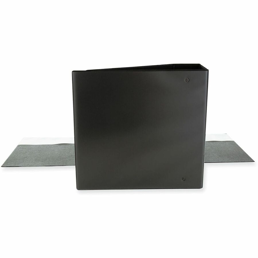 Universal Slant D-Ring View Binder, 3 Rings, 4" Capacity, 11 x 8.5, Black - 4" Binder Capacity - 775 Sheet Capacity - 3 Ring(s) - Fastener(s): Ring - Pocket(s): 2, Inside Front & Back - Polypropylene - Black - Non-stick - 1 Each