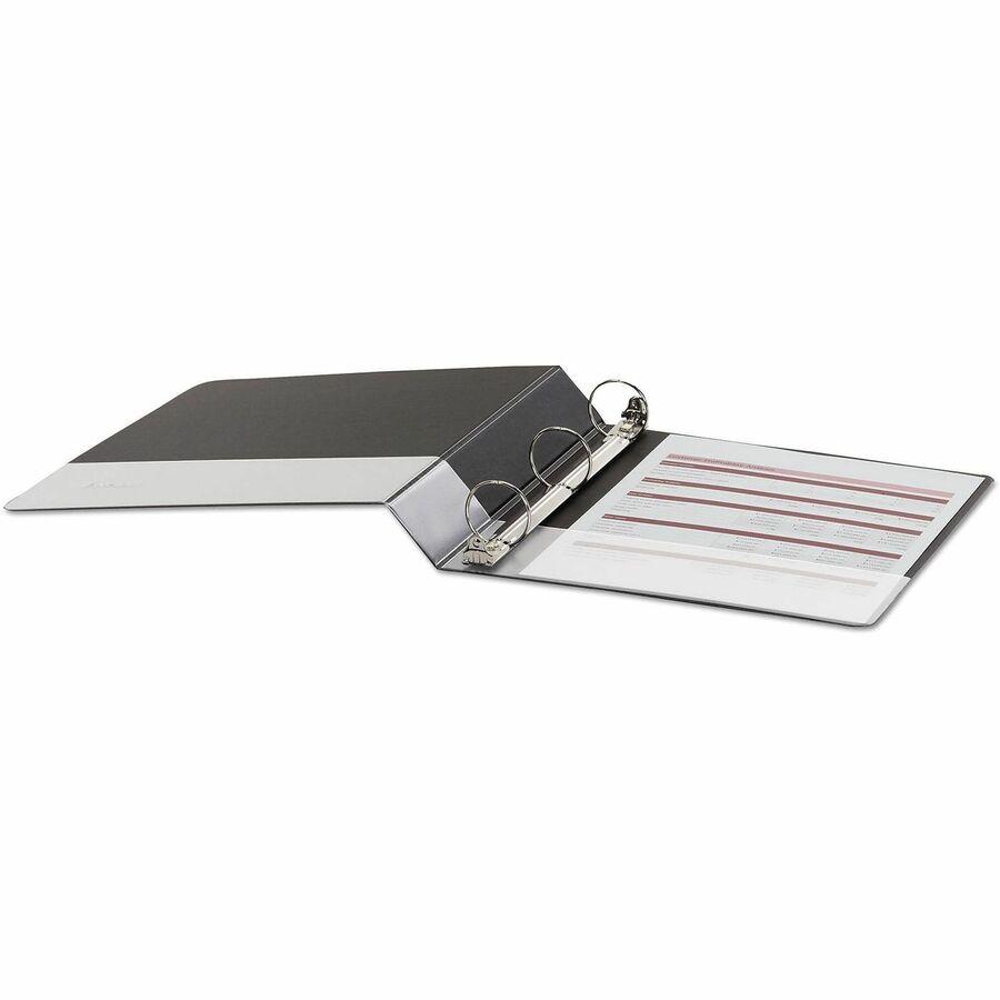 Universal Economy Round Ring View Binder, 3 Rings, 1.5" Capacity, 11 x 8.5, Black - 1 1/2" Binder Capacity - 275 Sheet Capacity - 3 Ring(s) - Fastener(s): Ring - Pocket(s): 2, Inside Front & Back - Polypropylene - Black - Non-stick - 1 Each