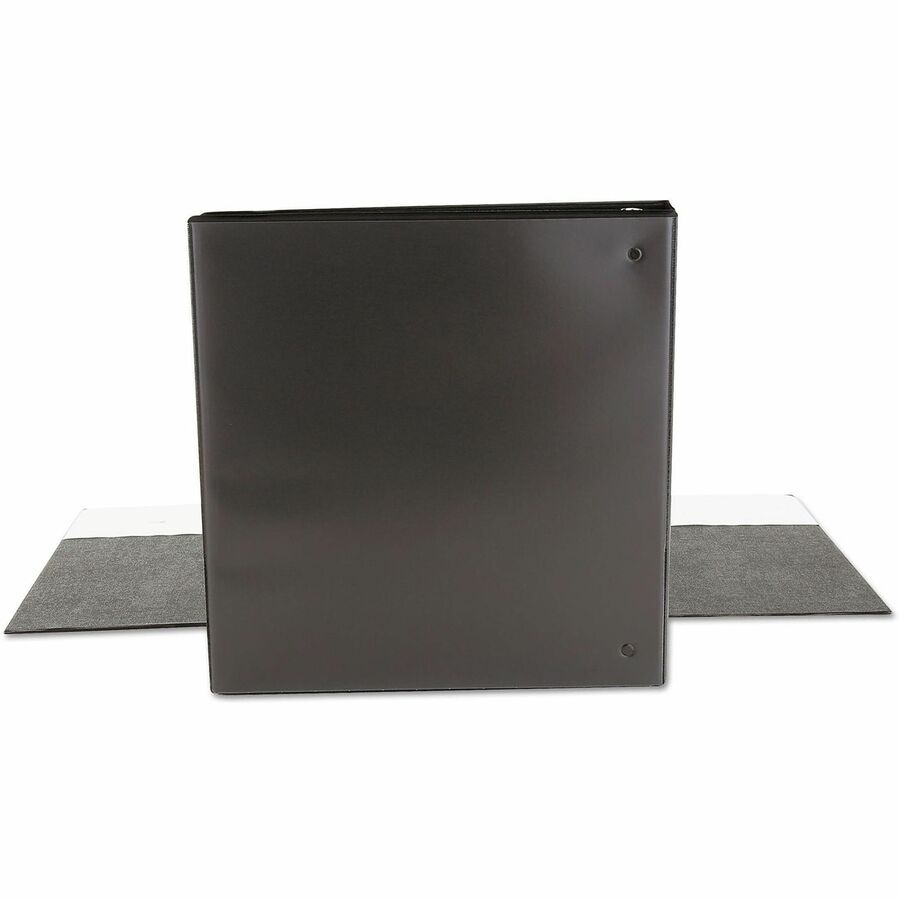 Universal Economy Round Ring View Binder, 3 Rings, 1.5" Capacity, 11 x 8.5, Black - 1 1/2" Binder Capacity - 275 Sheet Capacity - 3 Ring(s) - Fastener(s): Ring - Pocket(s): 2, Inside Front & Back - Polypropylene - Black - Non-stick - 1 Each