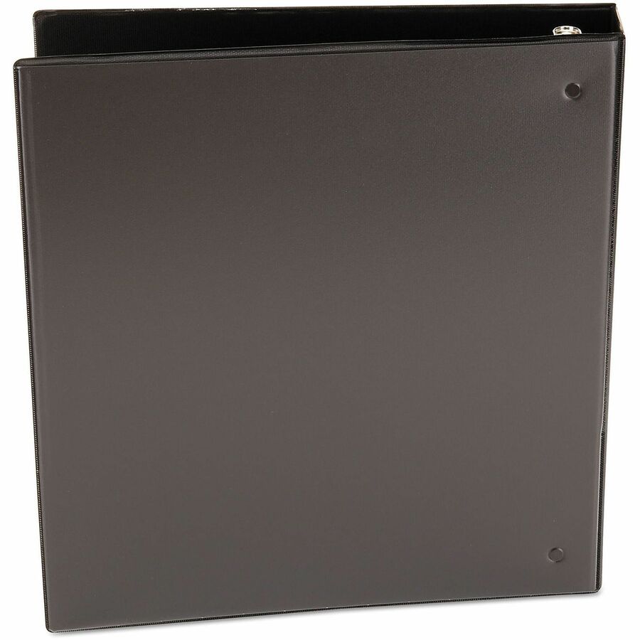 Universal Economy Round Ring View Binder, 3 Rings, 1.5" Capacity, 11 x 8.5, Black - 1 1/2" Binder Capacity - 275 Sheet Capacity - 3 Ring(s) - Fastener(s): Ring - Pocket(s): 2, Inside Front & Back - Polypropylene - Black - Non-stick - 1 Each