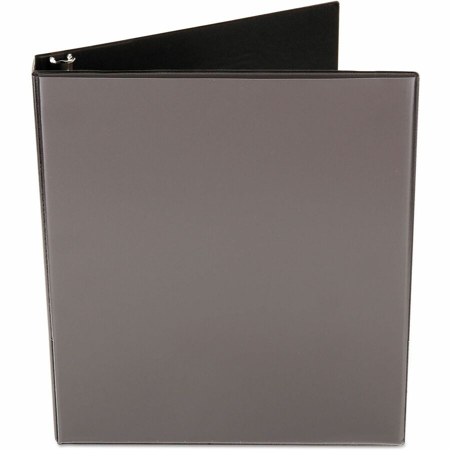 Universal Economy Round Ring View Binder, 3 Rings, 1" Capacity, 11 x 8.5, Black - 1" Binder Capacity - 175 Sheet Capacity - 3 Ring(s) - Fastener(s): Ring - Pocket(s): 2, Inside Front & Back - Polypropylene - Black - Non-stick - 1 Each