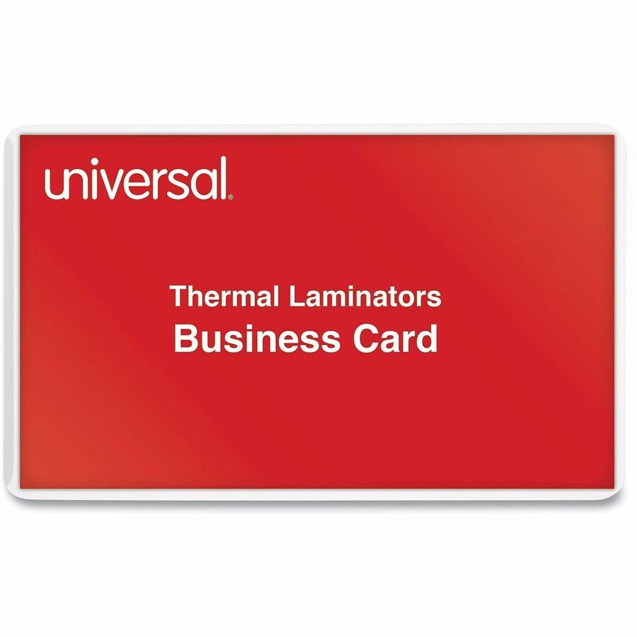 Universal Laminating Pouch - Sheet Size Supported: Business Card 3.50" Width x 2" Length - Laminating Pouch/Sheet Size: 3.75" Width x 2.25" Length x 5 mil Thickness - Glossy - for Document, Photo, Sign, ID Card, Card Stock, Paper, Business Card - Crack...