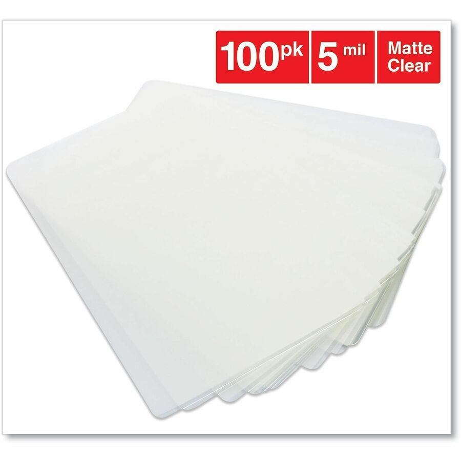 Universal Laminating Pouch - Sheet Size Supported: Business Card 3.50" Width x 2" Length - Laminating Pouch/Sheet Size: 3.75" Width x 2.25" Length x 5 mil Thickness - Glossy - for Document, Photo, Sign, ID Card, Card Stock, Paper, Business Card - Crack...