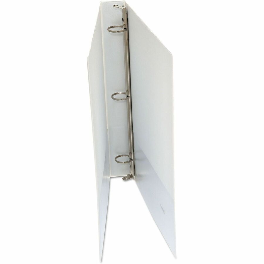 Universal Economy Round Ring View Binder, 3 Rings, 1" Capacity, 11 x 8.5, White - 1" Binder Capacity - 175 Sheet Capacity - 3 Ring(s) - Fastener(s): Ring - Pocket(s): 2, Inside Front & Back - Polypropylene - White - Non-stick - 1 Each