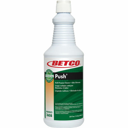 Betco BioActive Solutions Push Cleaner - Concentrate - 6.5 to 8.5 pH - Mango Scent - Non-corrosive, Non-flammable, Caustic-free - Milky White - 1 Each
