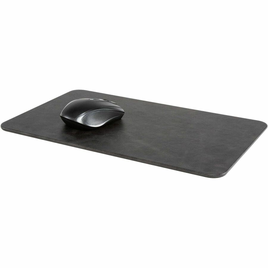 Allsop Leatherette Mousepad - 0.25" Height x 14.20" Width x 8.60" Depth - Black - Vegan Leather, Leatherette - Anti-skid, Wear Resistant, Fray Resistant - Mouse - 1 Each