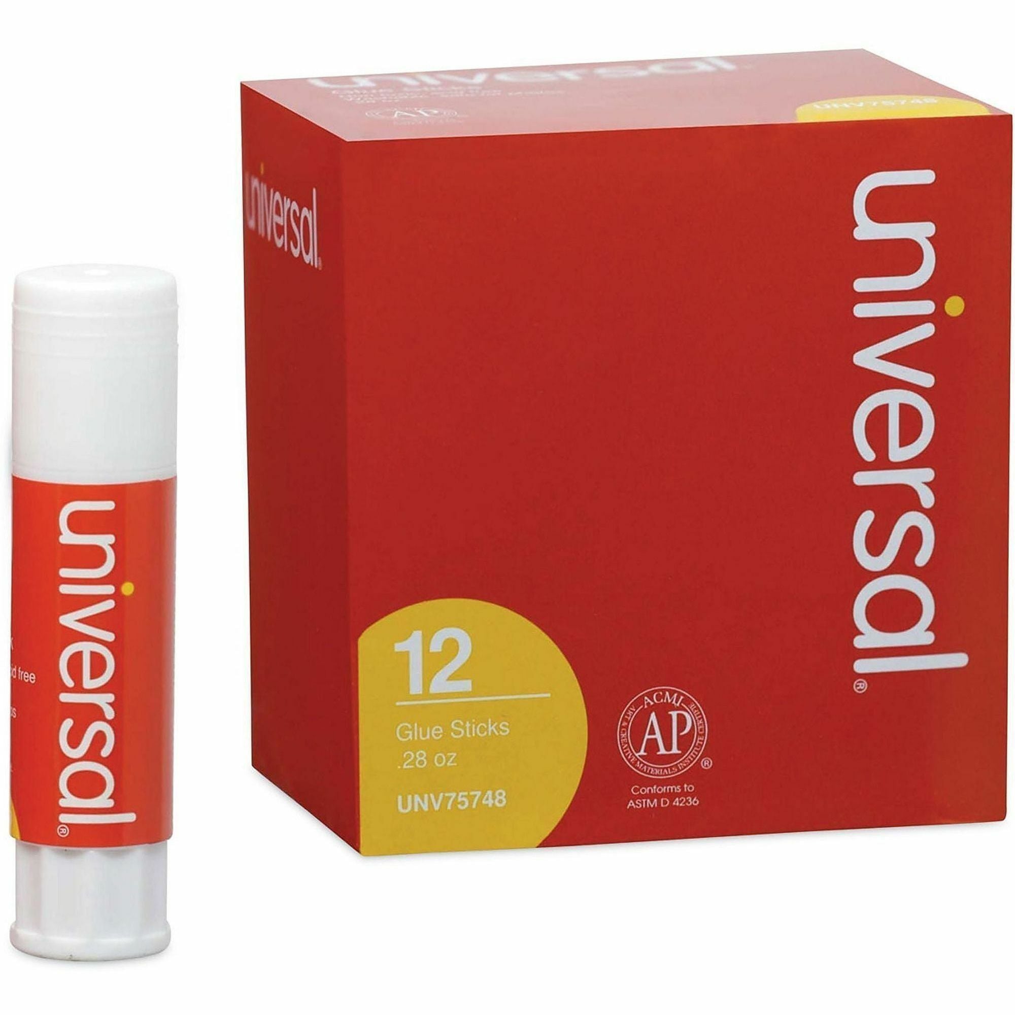 Universal Glue Stick - 0.28 oz - Clear - 12 / Pack