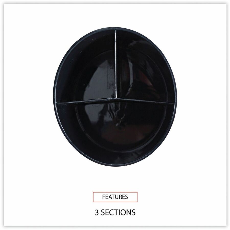 Universal Pencil Holder - 5.6" Height x 4.4" Width x 4.3" Depth - Plastic - Black - Recyclable, Compact, Sturdy - 1 Each