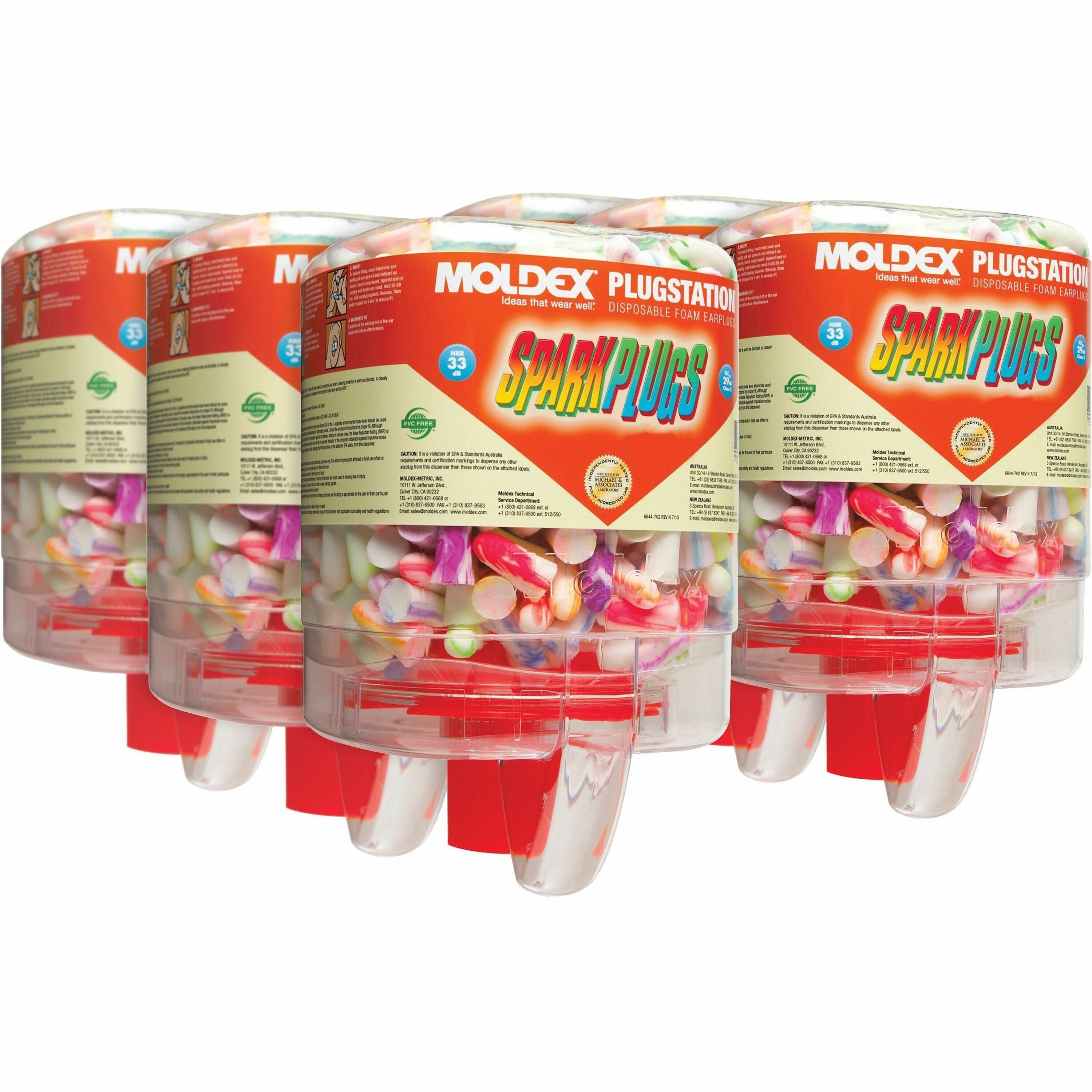 Medline SparkPlugs Disposable Foam Earplug Pairs - Green - 250/Bottle - 6 / Carton