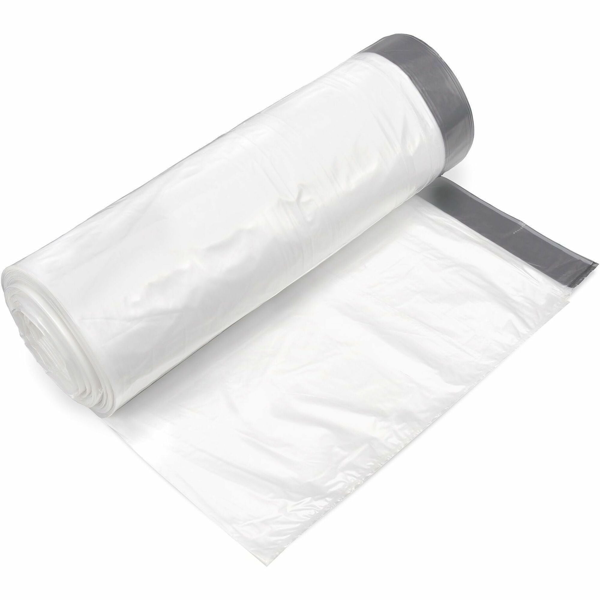 Inteplast Draw-Tuff Draw Tape Can Liners - 55 gal Capacity - 42.50" Length x 35.50" Width x 1.90 mil (48 Micron) Thickness - Draw Tape, Drawstring Closure - Natural - Garbage, Can Liner - 1/Carton - 1 Carton
