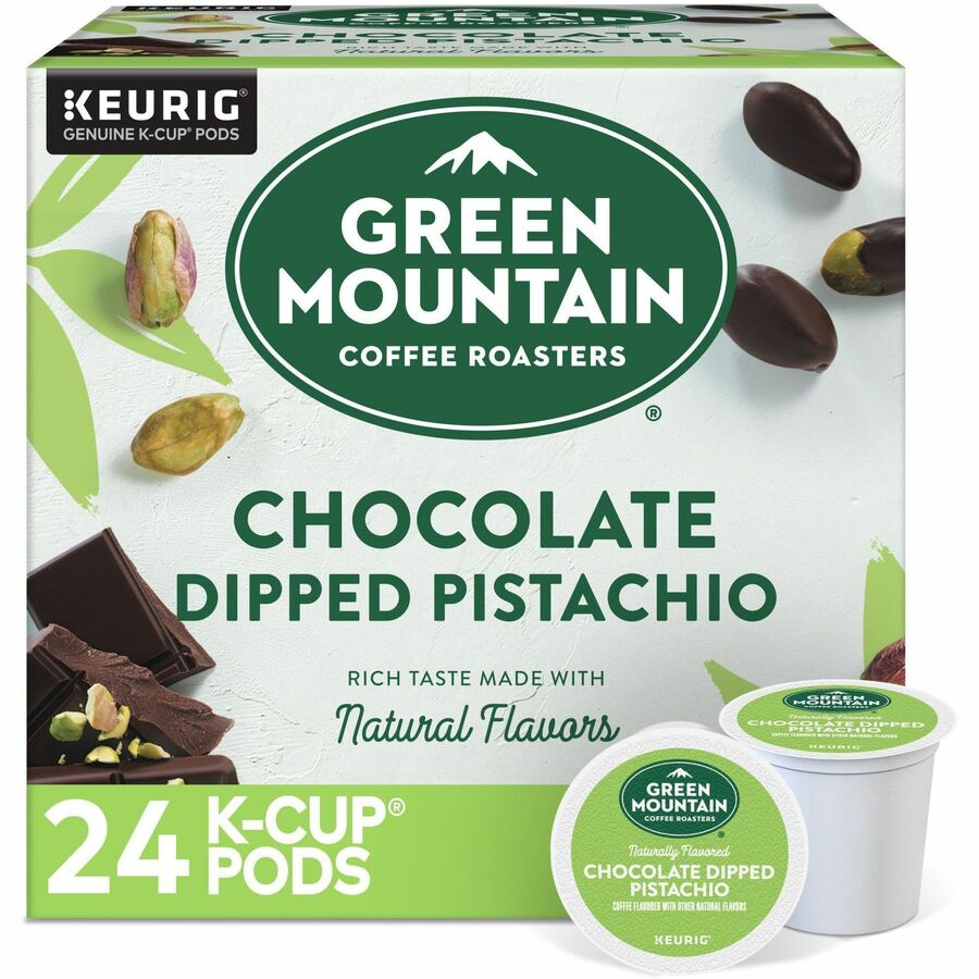 Green Mountain Coffee Roasters&reg; K-Cup, Pod Coffee - Compatible with Keurig Brewer - Smooth - K-Cup, Pod - Chocolate Dipped Pistachio - Kosher - 24 / Box