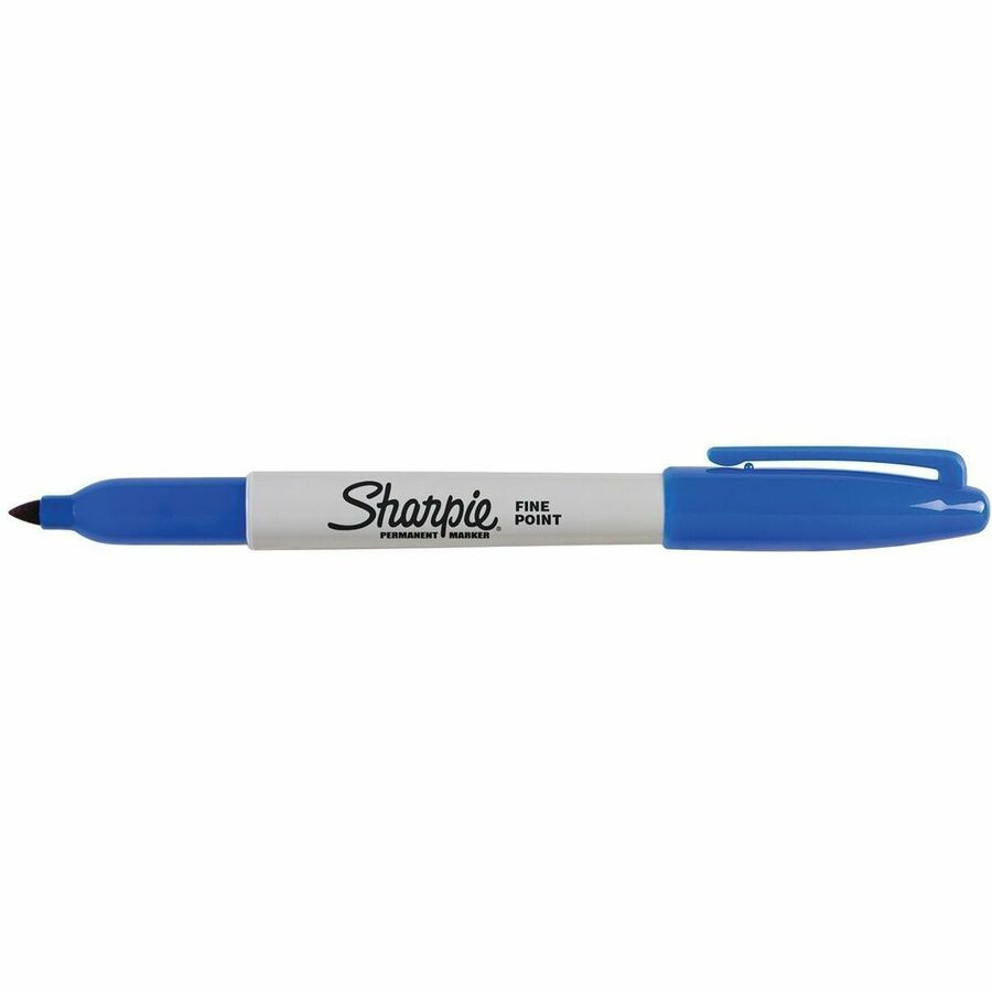 Sharpie Permanent Marker - Bold, Fine Marker Point - Blue Ink - 1 Dozen