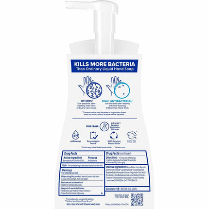 Dial Complete Spring Water Foaming Soap - Spring Water Scent - 10 fl oz - Pump Bottle Dispenser - Bacteria Remover - Hand, Skin, Home - Antibacterial - Light Blue - Scented, pH Balanced, Paraben-free, Phthalate-free, Silicone-free - 1 Each