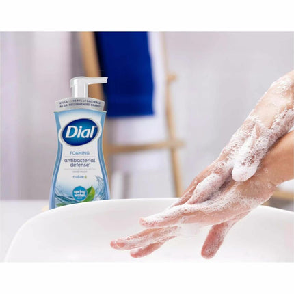 Dial Complete Spring Water Foaming Soap - Spring Water Scent - 10 fl oz - Pump Bottle Dispenser - Bacteria Remover - Hand, Skin, Home - Antibacterial - Light Blue - Scented, pH Balanced, Paraben-free, Phthalate-free, Silicone-free - 1 Each