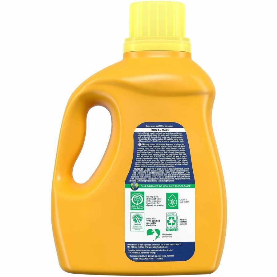 Arm & Hammer Liquid Laundry Detergent +OxiClean - For Commercial, Laundry, Washing Machine - Concentrate - Liquid - 100.5 fl oz (3.1 quart) - Fresh Scent - 77 Loads - Recommended For: Stain Remover, Soil Remover, Odor Remover, Dirt Remover - Wear Resis...