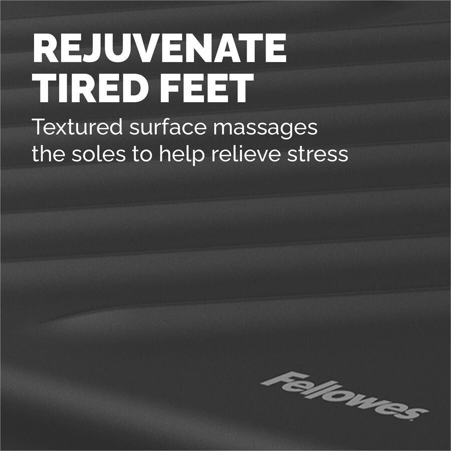 Fellowes Breyta Adjustable Footrest Black - Black - 1 Each