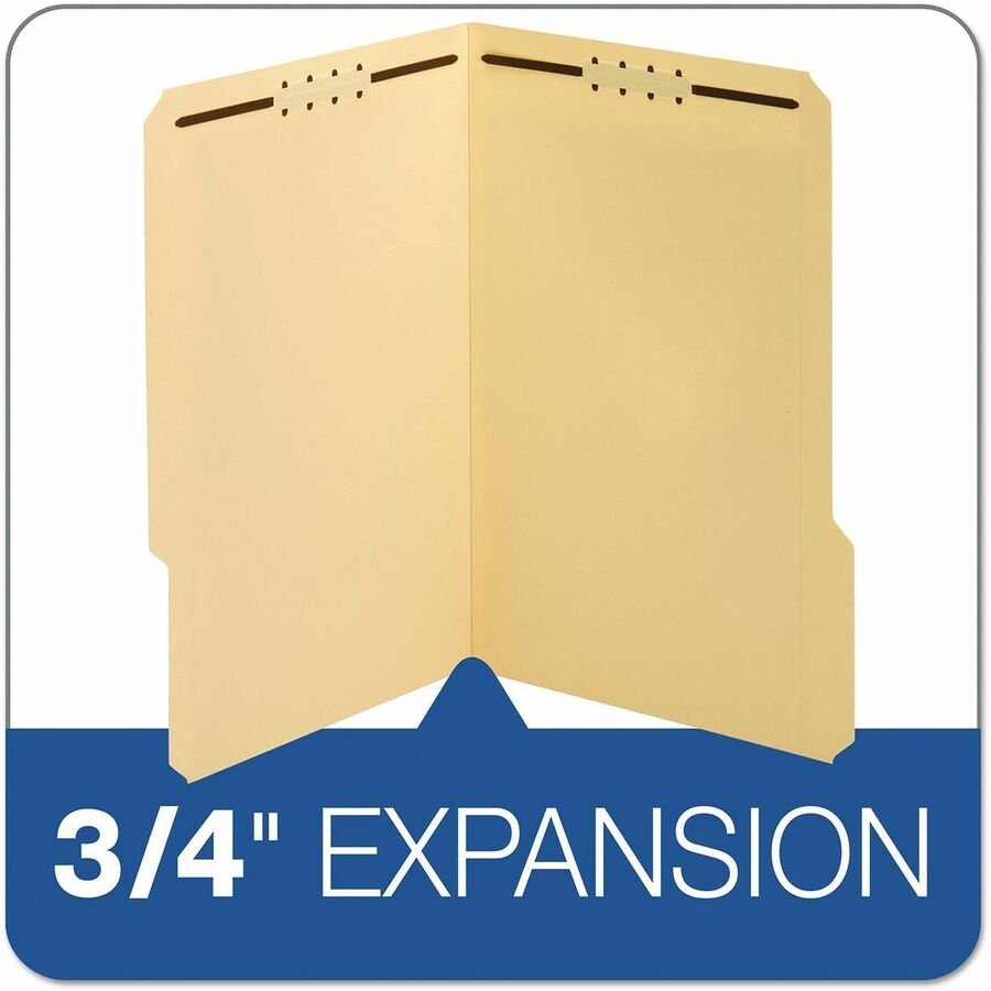 Pendaflex 1/3 Tab Cut Letter, Legal Top Tab File Folder - 150 Sheets Capacity - 3/4" Expansion - 2 Fastener(s) - 2" Fastener Capacity - Assorted Tab Position - 11 pt. - Manila - Manila - Heavy Duty, Durable, Bend Resistant, Tear Resistant, Rigid - 0% R...